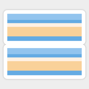 GROOVY RETRO BEACH PALETTE THEMED STRIPE PATTERN Sticker